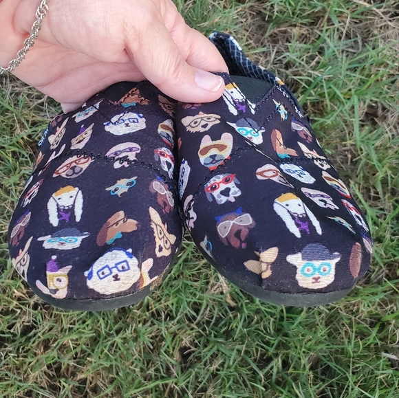 Skechers Bobs For Dogs Sz 8 Black Fabric Casual Slip on Shoes Flats Hipster Pup - Picture 3 of 8